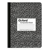 Oxford Composition Book College Rule 100 Pages 7-1/2 in. x 9-3/4 in. Black Marble (63796)