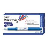 BIC Intensity Blue Low Odor Dry Erase Markers Fine Tip 12-Count Pack