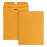 9 x 12 Clasp Envelopes Deeply Gummed Flaps for Permanent Secure Seal 28 lb. Brown Kraft 100 per Box