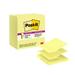 Post-it Super Sticky Dispenser Pop-up Notes 4 in x 4 in Canary Yellow Lined 5 Pads