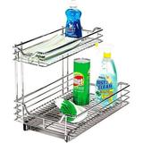 12 in. Under Sink Sliding Organizer-KD Chrome