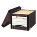 Bankers Box R-Kive Heavy-Duty Storage Boxes 12.75x16.5x10.38 Woodgrain 4/Carton