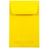 JAM Paper & Envelope #1 Coin Envelopes 2 1/4 x 3 1/2 Yellow 25/Pack