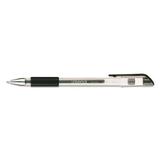 Universal Comfort Grip Gel Stick Roller Ball Pen Black Ink Medium Dozen -UNV39510
