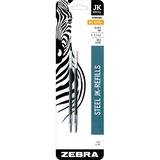 Zebra G-Series Ballpoint Stainless Steel Pen Refill Fine Point 0.7mm Black Ink 2-Count