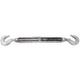 BARON 17-1/2X12 Turnbuckle 1500 lb Weight Capacity Hook Fitting A Hook Fitting B Galvanized Steel