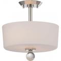 Nuvo Lighting Connie - 2 Light Semi Flush with Satin White Glass