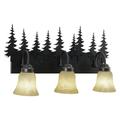 Yosemite 3 Light Bronze Rustic Tree Bathroom Vanity Fixture