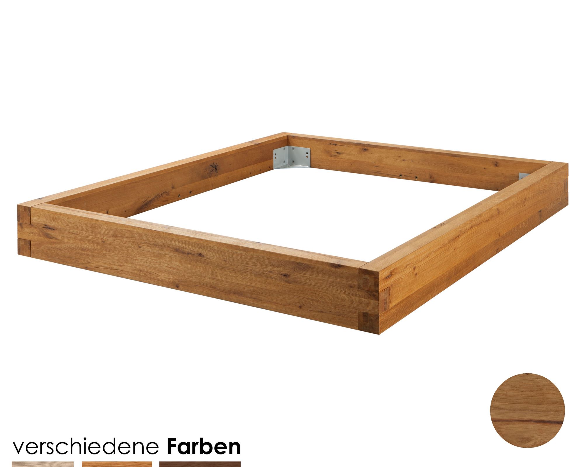 Hasena Oak-Line Wild Bettrahmen Pilatus 23 Wildeiche 160x200 cm natur