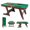 HLC 6FT Folding Billiards Snooker/Pool Table With Balls And Other Accessories