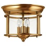 3 Light Medium Flush Mount In Traditional Style 11.5 Inches Wide By 9.5 Inches High-Heirloom Brass Finish Hinkley Lighting 3473Hr