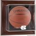 North Carolina Tar Heels Brown Framed (2015-Present Logo) Wall-Mountable Basketball Display Case