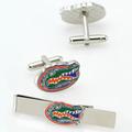 Florida Gators Silvertone Team Logo Tie Clip & Cufflinks Set