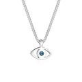 Elli Halskette Damen Evil Eye Anhänger Symbol mit Kristall Blau in 925 Sterling Silber