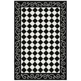 SAFAVIEH Chelsea Marilou Checkered Wool Area Rug Black/Ivory 3 9 x 5 9