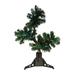 Northlight Seasonal 2' Pre-Lit Fiber Optic Bonsai-Style Artificial Pine Christmas Tree - Multi | 24 H x 18 W x 18 D in | Wayfair GDG-060PND