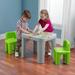 Step2 kids Mighty My Size 3 piece Table & Chairs Set Plastic in Gray/Green | 19 H x 25 W in | Wayfair 854499