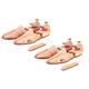 Langer & Messmer 2 Pairs of Red Cedar Shoe Trees (for men and ladies), Red Cedar Shoehorn including, The Original (UK 9.5/10.5)