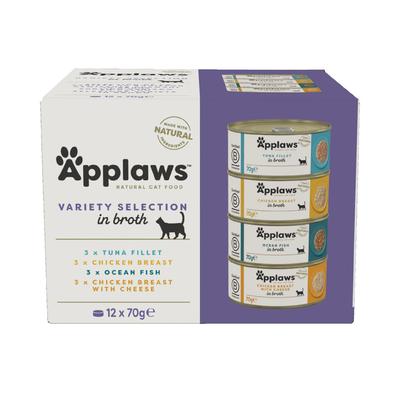 12 x 70g Adult Gemischte Auswahl Applaws Katzenfutter nass
