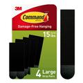 Command Large Picture Hangers Black Damage-Free Hanging 4 Pairs