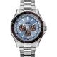 Guess Men's W0479G2 Quartz Watch with Blue Dial Analogue Display and Silver Stainless Steel Bracelet