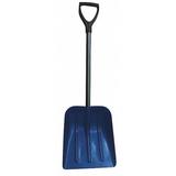 WESTWARD 38ZF78 Snow Shovel, 25 in Steel D-Grip Handle, Poly Blade Material, 10