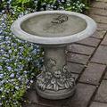 Campania International Spring Meadow Birdbath Concrete, Copper in Gray/Blue | 12.5 H x 14.5 W x 14.5 D in | Wayfair B-169-AS