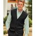 Blair Men's John Blair Cable-Front Vest - Black - M