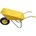 yellow picador plastic wheelbarrow with pneumatic wheel