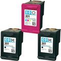 2x Black & 1x Colour Genuine Original HP 301 Ink Cartridges For use with HP Deskjet 2544 Printers