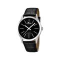 Lotus Men's Quartz Watch with Black Dial Analogue Display and Black Leather Strap 15961/3