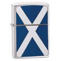 Zippo Scotland Flag Emblem Windproof Lighter - Brushed Chrome