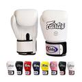 Fairtex Muay Thai Boxing Gloves BGV1 Color: Black Blue Red Yellow White Size : 10 12 14 16 oz. Training Sparring Gloves for Kick boxing MMA K1 (White, 12 oz)