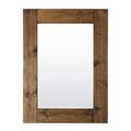 MirrorOutlet Large Rustic Natural Solid Wood Brown Wall Mirror 4Ft X 3Ft (122cm X 91cm), 122x91