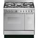 Smeg Cucina 90cm Dual Fuel Range Cooker - Stainless Steel