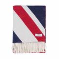 The Wool Company Union Jack Blanket - Large Very Soft and Warm with White Fringed Ends - Ideal For Use Both Indoors and Outside - Made in England