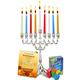 Hanukkah Essentials Complete Hanukkah Menorah Set! Menorah - Candles - Dreidels - Candle Magic Stick - Hanukkah Handbook