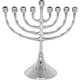 Hanukkah Menorah with 9 Branches, Silver, 17 centimetres