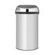 Brabantia 60 Litre Large Kitchen Touch Bin (Metallic Grey) Removable Lid, Soft-Touch Open, Easy Clean Rubbish Food Waste Bin