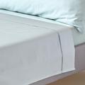 HOMESCAPES Blue Pure Organic Cotton Flat Sheet King Size 400TC 600 Thread Count Equivalent Bed Sheet