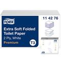 Tork Folded Toilet Paper Compatible with Tork T3 Folded Toilet System, 1 x 30 sleeves (30 x 252 Sheets)