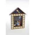 Wooden advent calender with Nativity scene and stars. Hand made