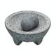 KitchenCraft World of Flavours Mexican Pestle and Mortar Set, Natural Granite, 20cm (8''), Grey