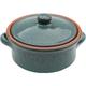 Amazing Cookware 2 Litre Terracotta Casserole Dish in 'Peacock Green