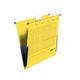 Exacompta - Ref 80002660001F - FALKEN - UniReg Suspension Files with Linen Edge Protectors - Suitable for A4 Documents, 230gsm Recycled Kraft Card, Blue Angel Certified - Yellow (Pack of 25)
