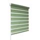 Green Day and Night Zebra/Vision Window Roller Blind, Choice of 16 Width Sizes, 75cm Wide (+4.5cm fittings)