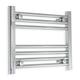 companyblue 450mm wide x 400mm high Heated Towel Rail Straight Flat Chrome Bathroom Warmer Radiator Rack Central Heating