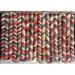 Blue/Red 60 x 0.5 in Area Rug - Modern Rugs Fishtail Plaid Handwoven Wool Blue/Red/Beige Area Rug Wool | 60 W x 0.5 D in | Wayfair nvk_ftail-I-58