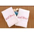 Linum Home Textiles Terry Feliz Navidad Swirls Turkish Cotton Hand Towel Terry Cloth/Turkish Cotton in Pink | Wayfair TR00-2HT-D9252