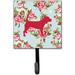 Caroline's Treasures Beagle Shabby Elegance Roses Leash Holder & Wall Hook Metal in Blue/Gray/Pink | 6.25 H x 4.25 W x 0.65 D in | Wayfair